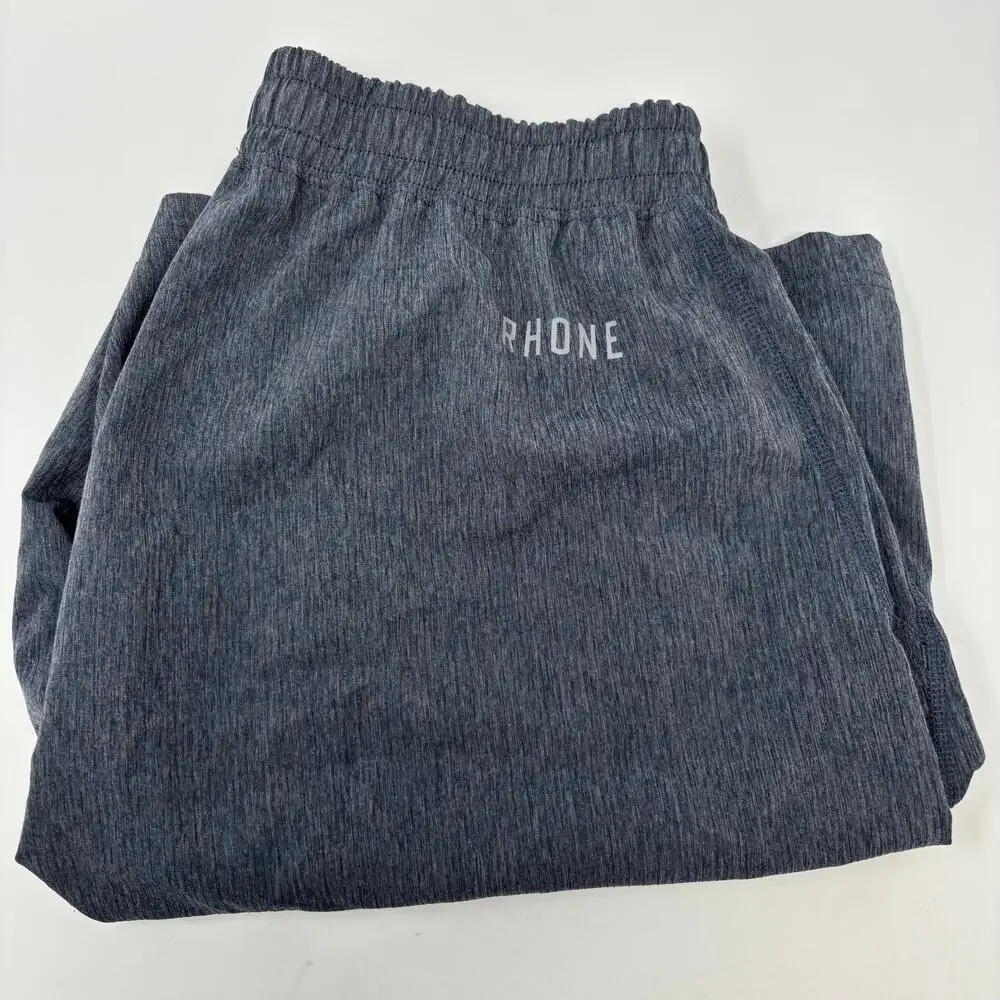 Rhone Mens Large Blue Stretch Waist Drawstrings Athletic Shorts